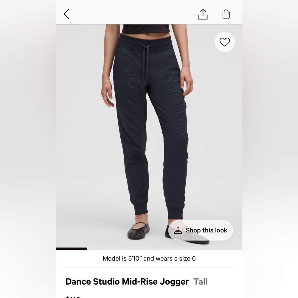 lululemon athletica Black Dance Studio Mid-Rise Jogger
